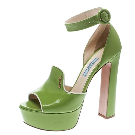 prada green platform sandals|prada platform sandals outlet.